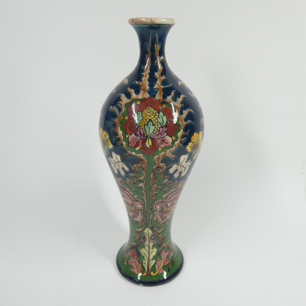 Royal Bonn Old Dutch Vase Porcelain 9" Germany Art Nouveau Handpainted Floral